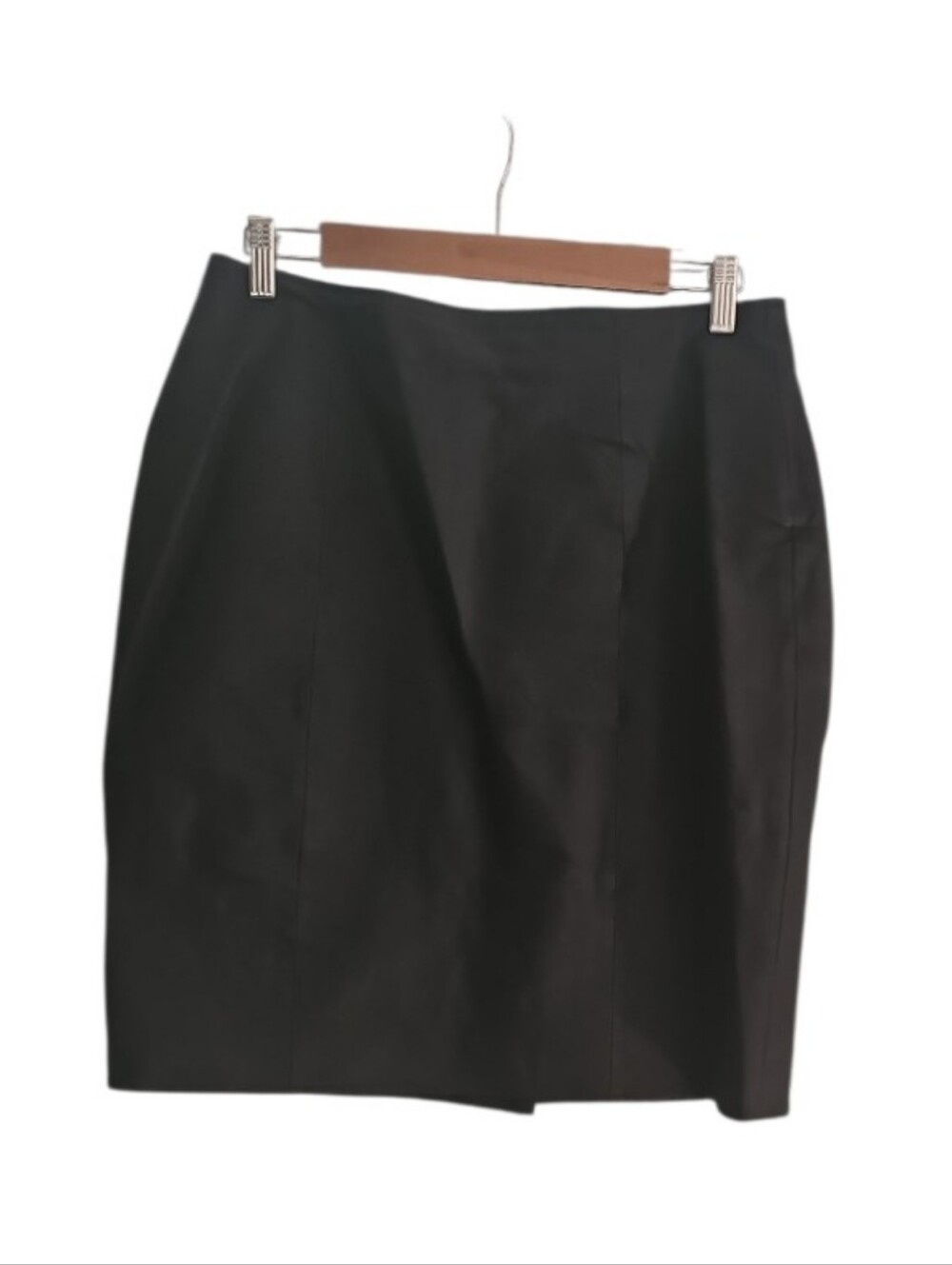 Santa Fe Genuine Leather Pencil Skirt Women’s 14 Black Minimalist Vintage